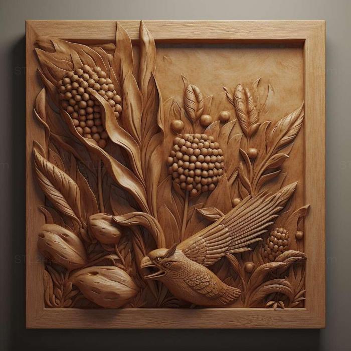 Patterns and decorations (Maize 4, PATTERN_1096) 3D models for cnc